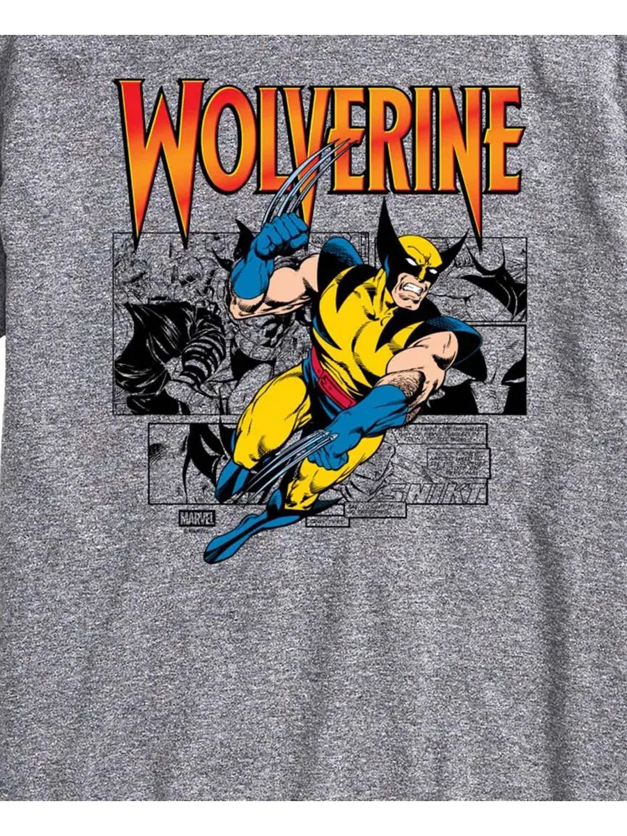 Мужская футболка с коротким рукавом и графическим принтом Marvel Wolverine Comic Pop Airwaves — изображение 3 из 3