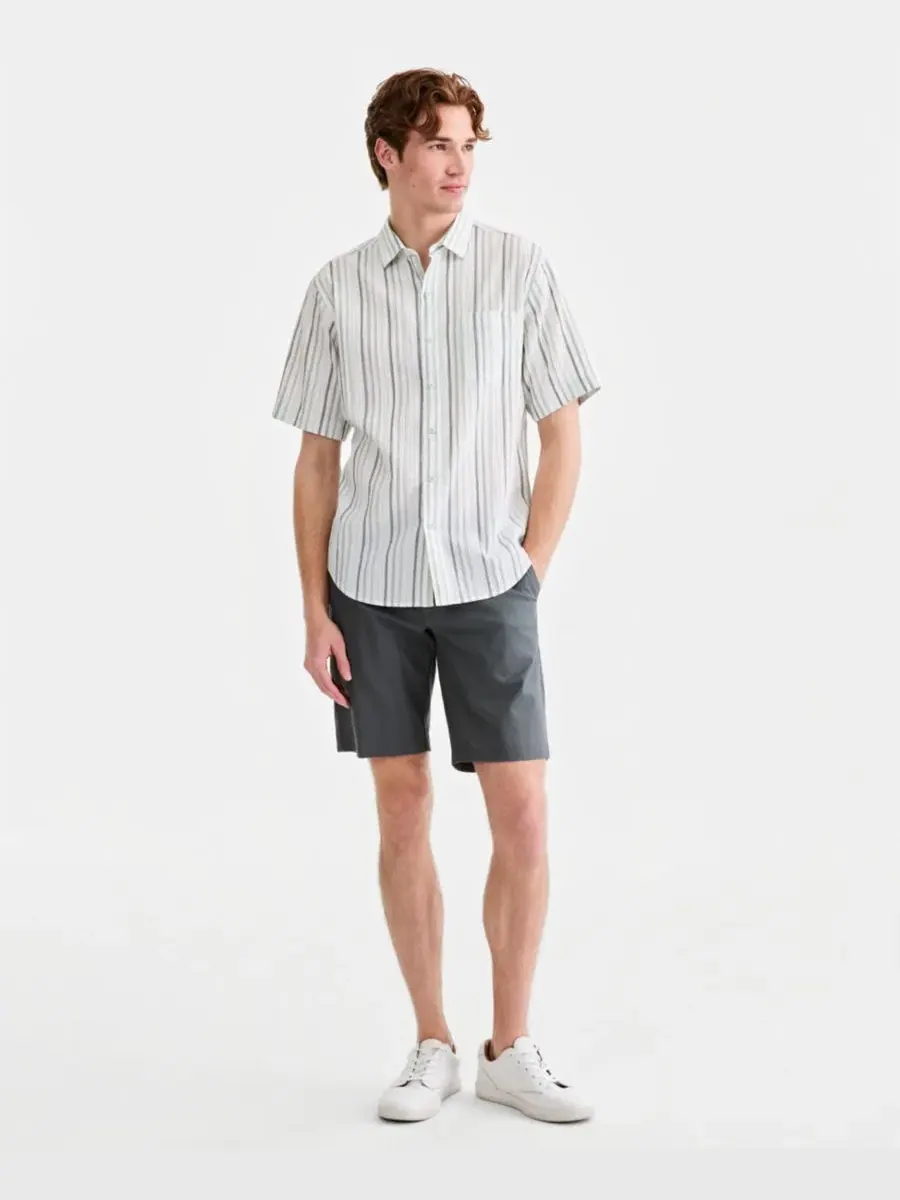 Мужская рубашка Nova Wave Silva Stripe Tommy Bahama — изображение 2 из 4, зеленый