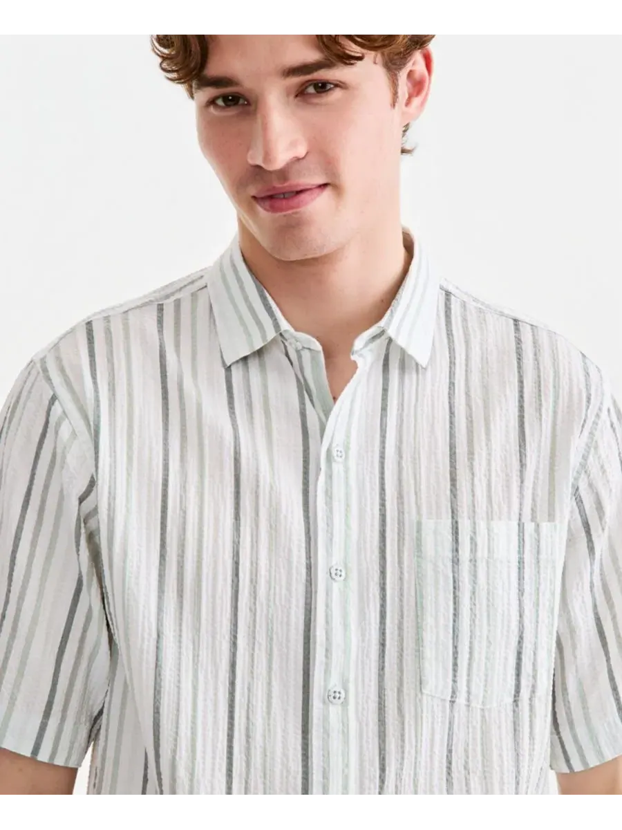 Мужская рубашка Nova Wave Silva Stripe Tommy Bahama — изображение 3 из 4, зеленый
