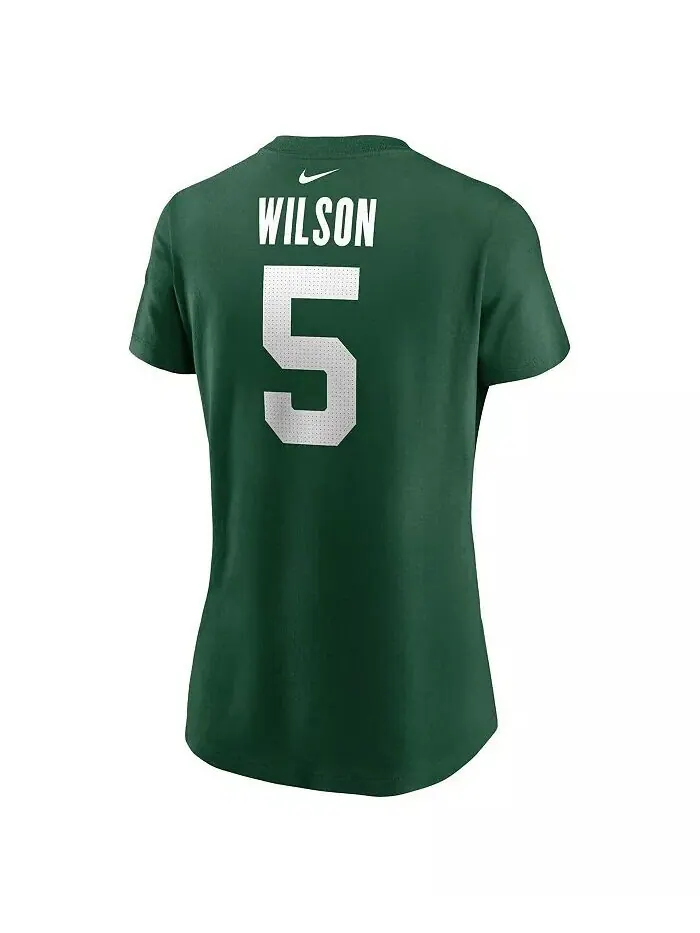 Женская футболка Garrett Wilson Legacy Green New York Jets с именем и номером Nike — изображение 2 из 3