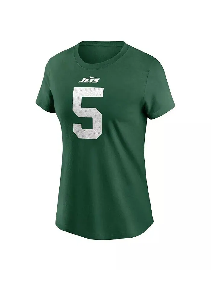 Женская футболка Garrett Wilson Legacy Green New York Jets с именем и номером Nike — изображение 3 из 3
