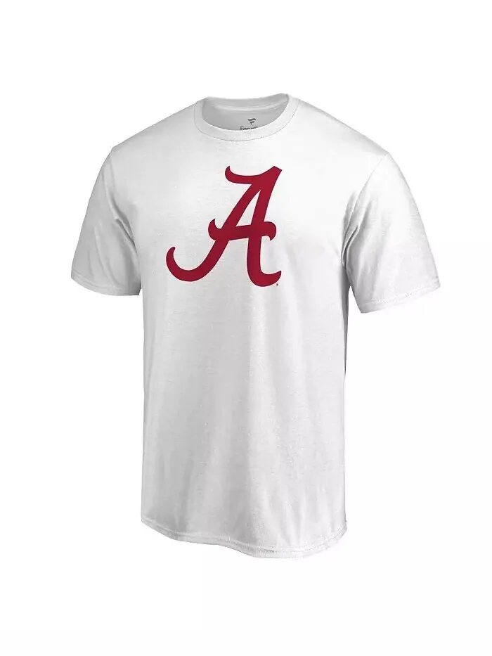 Мужская белая футболка Alabama Crimson Tide #1 Dad Fanatics — изображение 3 из 3