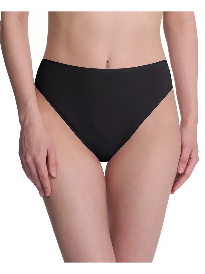 Женские хлопковые трусы с высокой посадкой Bliss Bare, 3 шт. 778346MP Natori — изображение 2 из 4, черный/черный/черный
