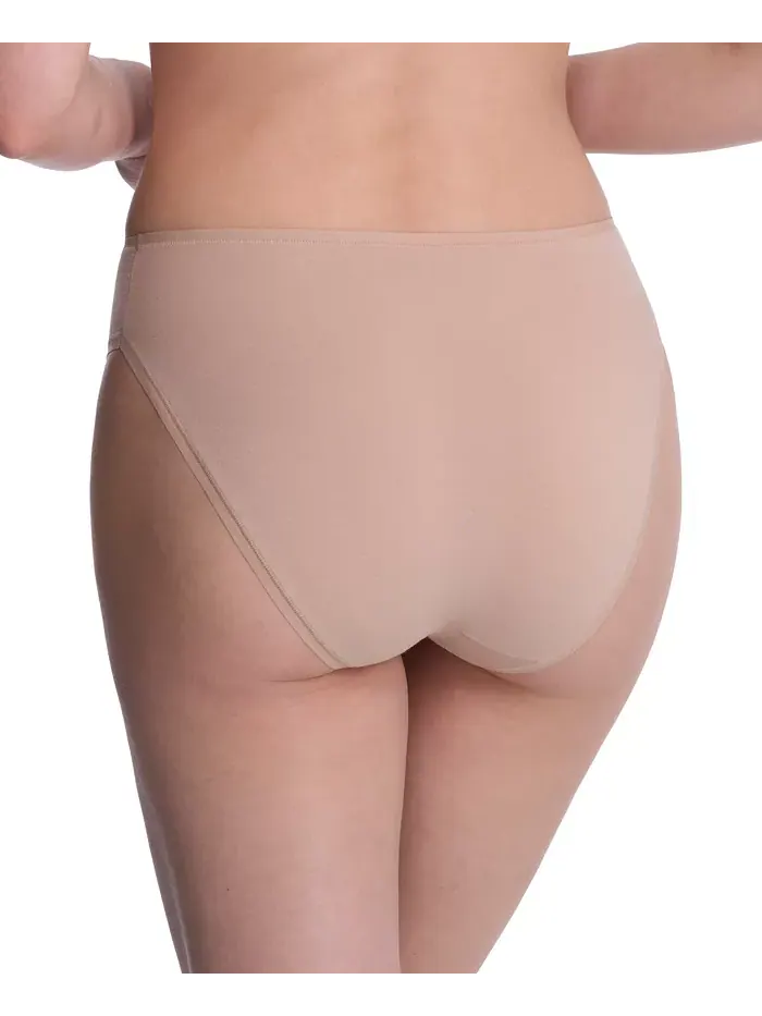 Женские хлопковые трусы с высокой посадкой Bliss Bare, 3 шт. 778346MP Natori — изображение 4 из 4, черный/черный