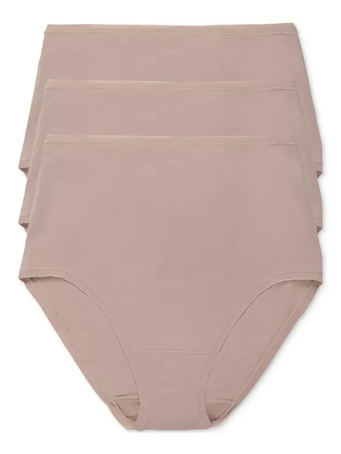 Женские хлопковые трусы с высокой посадкой Bliss Bare, 3 шт. 778346MP Natori — изображение 1 из 4