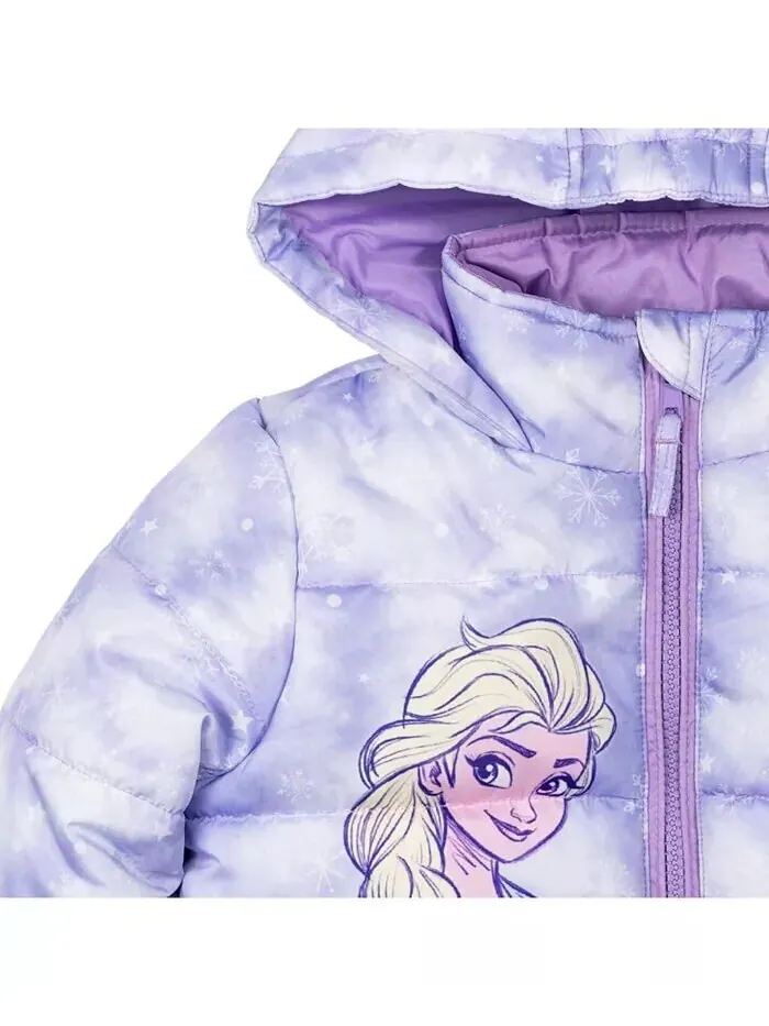 Пуховик на молнии для девочек Frozen до (2–7–8 лет) Disney — изображение 2 из 7, фиолетовый