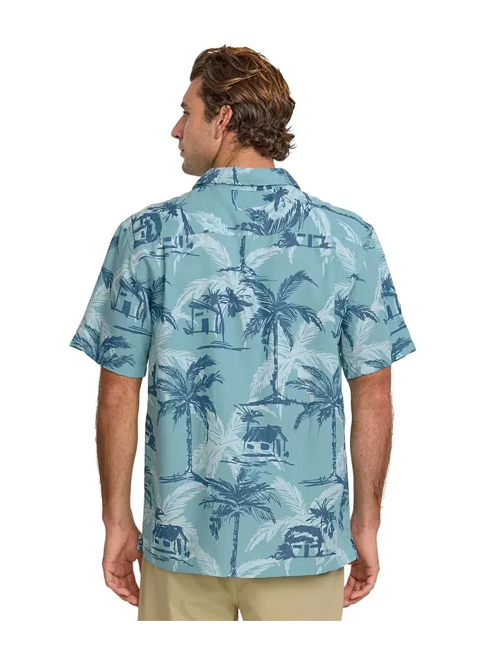 Quiksilver Мужская рубашка Off The Grid Woven Quiksilver Waterman — изображение 2 из 11, голубой