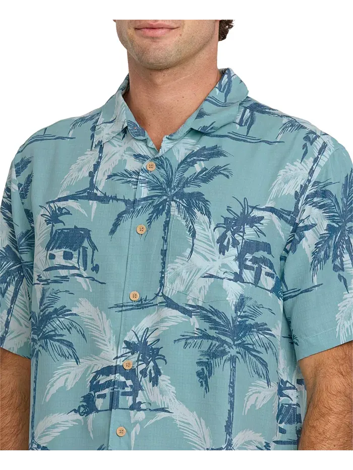 Quiksilver Мужская рубашка Off The Grid Woven Quiksilver Waterman — изображение 4 из 11, голубой