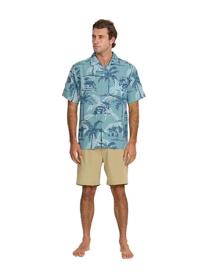 Quiksilver Мужская рубашка Off The Grid Woven Quiksilver Waterman — изображение 5 из 11, голубой
