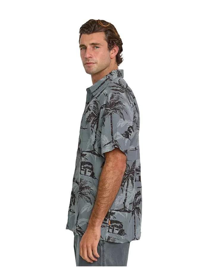 Quiksilver Мужская рубашка Off The Grid Woven Quiksilver Waterman — изображение 9 из 11, голубой