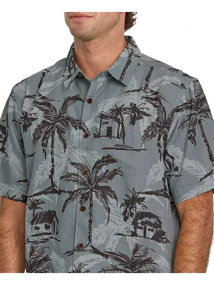 Quiksilver Мужская рубашка Off The Grid Woven Quiksilver Waterman — изображение 10 из 11, голубой
