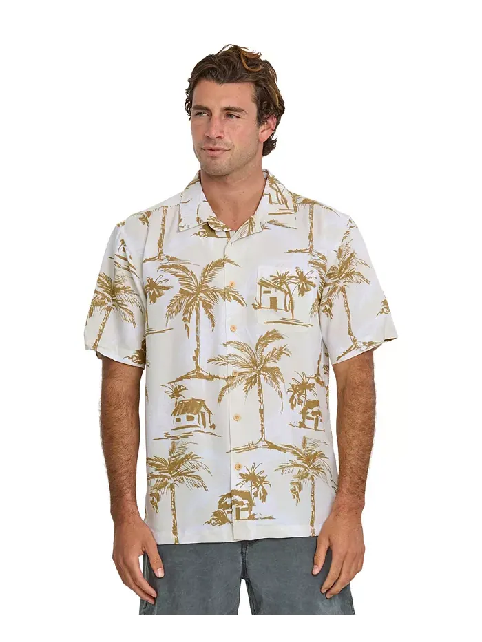 Quiksilver Мужская рубашка Off The Grid Woven Quiksilver Waterman — изображение 1 из 11, белый
