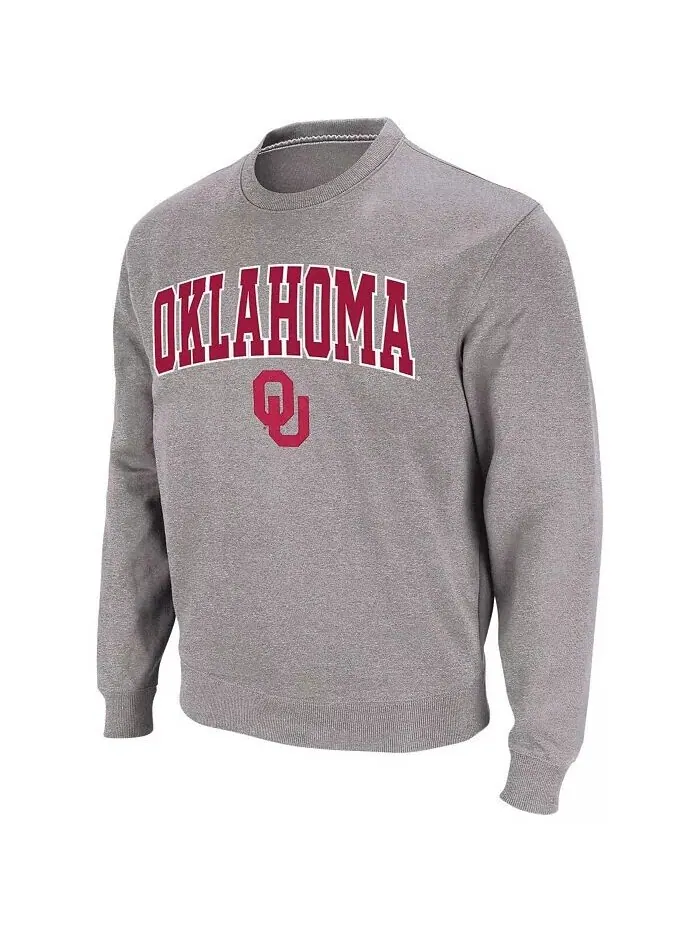 Мужская толстовка Oklahoma Sooners Arch & Logo с круглым вырезом Colosseum — изображение 7 из 7, красный