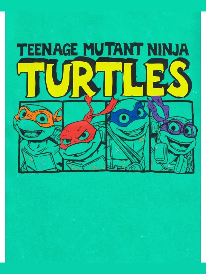 Комплект: футболка и шорты из френч терри TEENAGE MUTANT NINJA TURTLES — изображение 4 из 7, зеленый