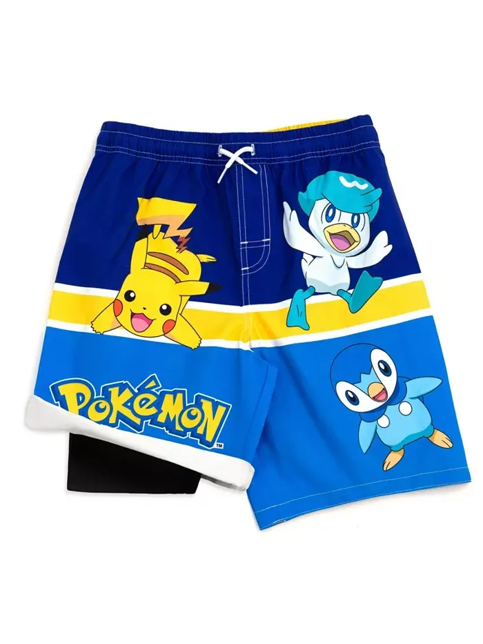 Детские плавки Pikachu компрессионные с UPF 50+ Pokemon — изображение 1 из 1, синий
