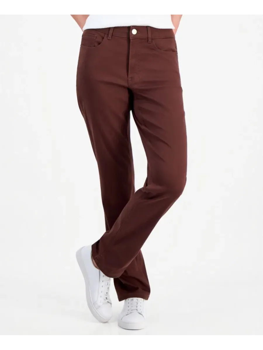 Брюки прямого кроя со средней посадкой Bay Sateen Straight Mid-Rise Nautica, Chicory — изображение 2 из 3