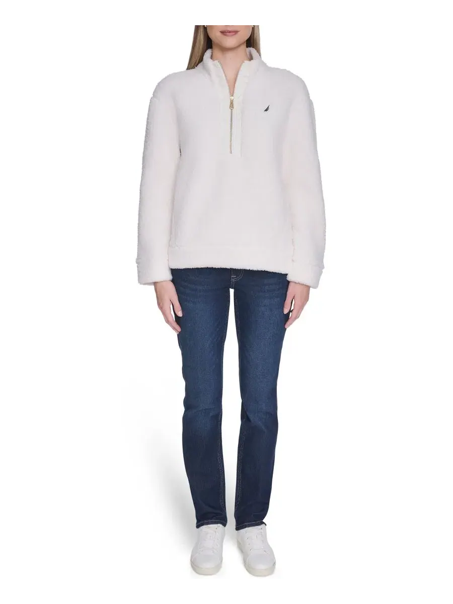 Женская куртка из флиса с высоким воротником Soft Ivory Nautica