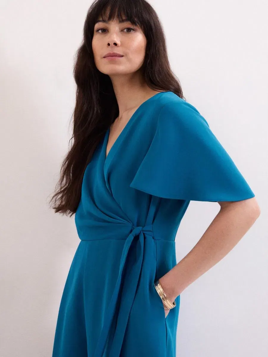 Женский комбинезон Julissa V-Neck с V-образным вырезом Phase Eight — изображение 4 из 5, синий