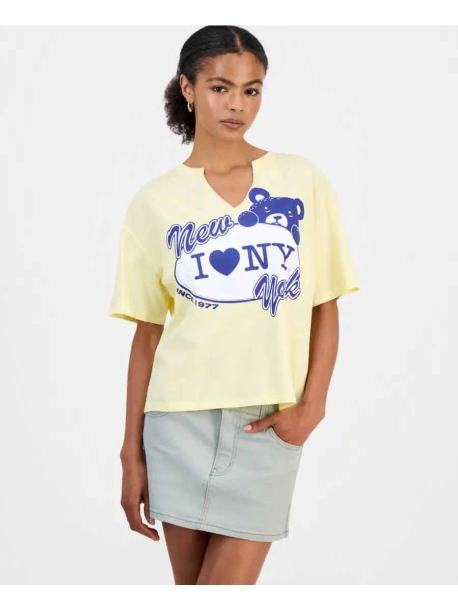 Футболка с принтом I Love New York Grayson Threads, The Label — изображение 1 из 4, кремовый