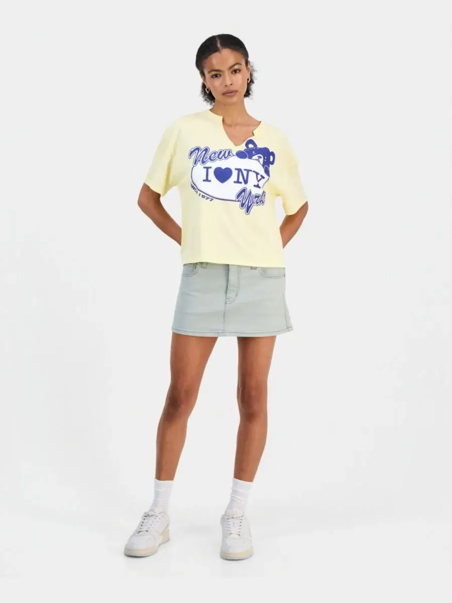 Футболка с принтом I Love New York Grayson Threads, The Label — изображение 2 из 4, кремовый
