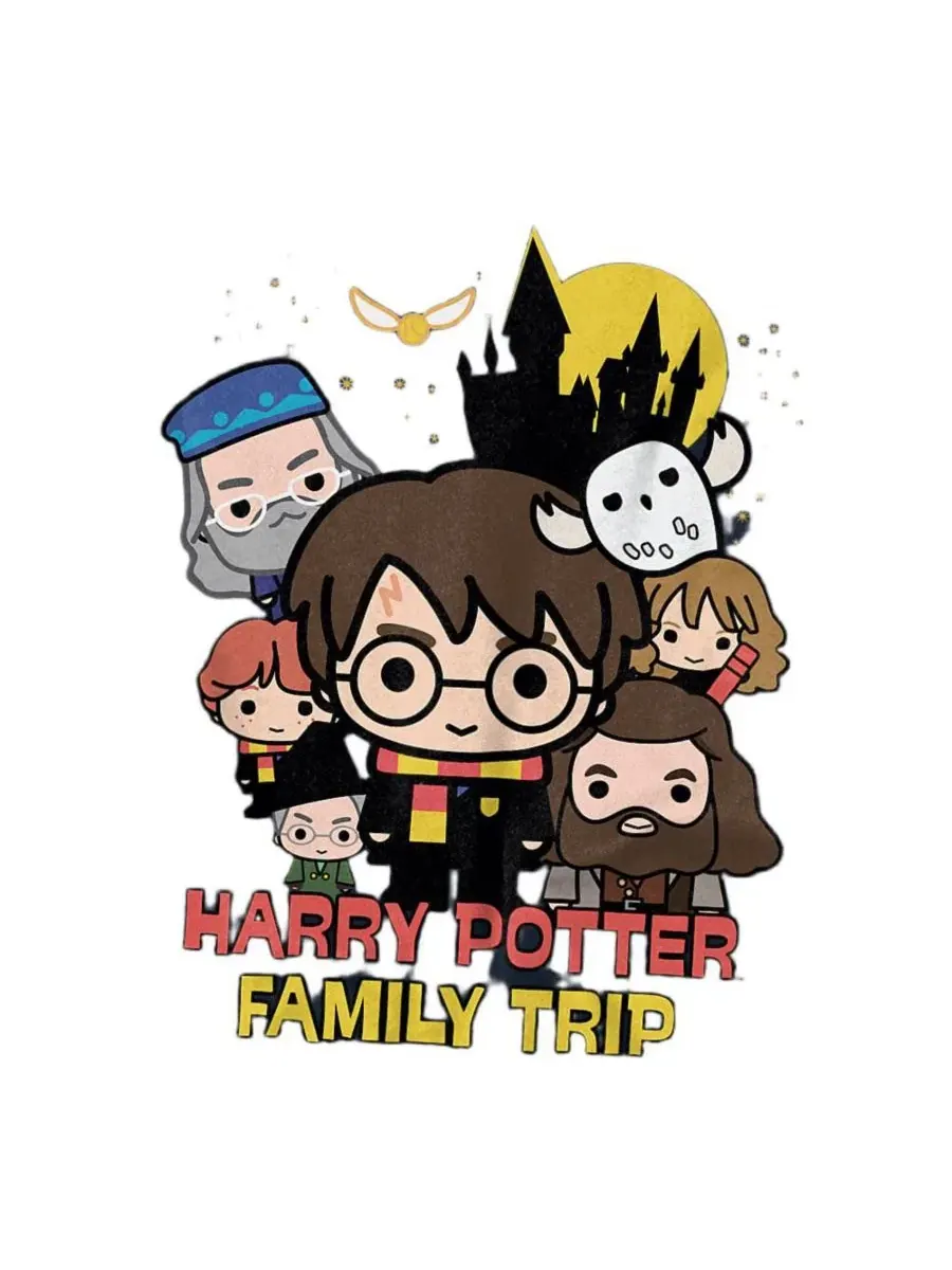 Футболка Family Trip Chibi Harry Potter — изображение 2 из 3, темно-синий