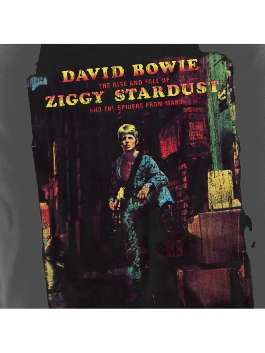 Футболка с принтом Ziggy Stardust Album David Bowie — изображение 3 из 3, черный