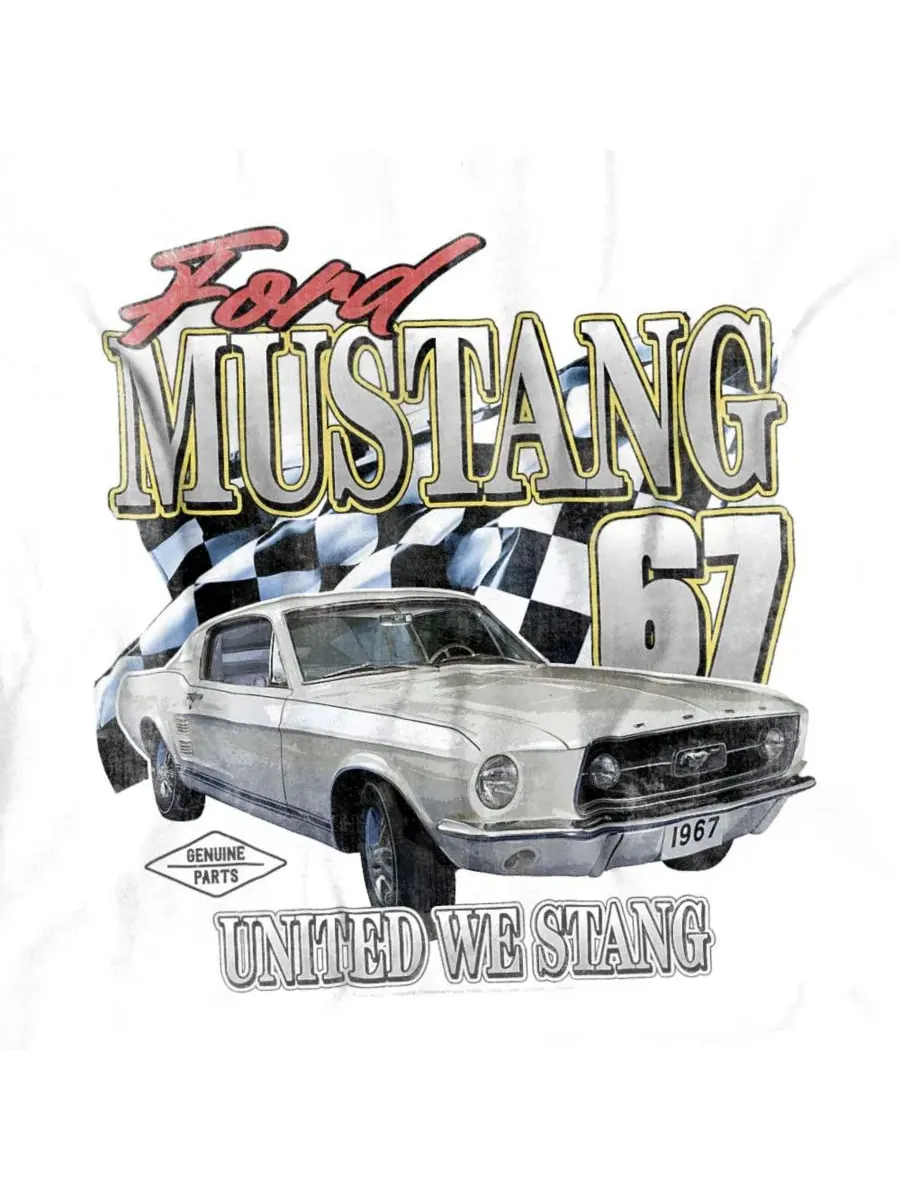 Футболка с принтом Ford 67 Fastback Mustang — изображение 3 из 3, белый