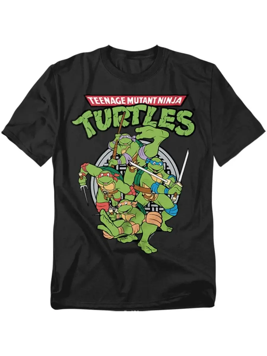 Футболка с принтом TMNT Group Teenage Mutant Ninja Turtles — изображение 1 из 3, черный
