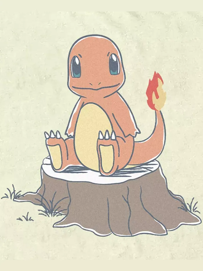 Футболка мужская Pokémon Charmander Daily Sketch с коротким рукавом Pokemon — изображение 3 из 3, прозрачный