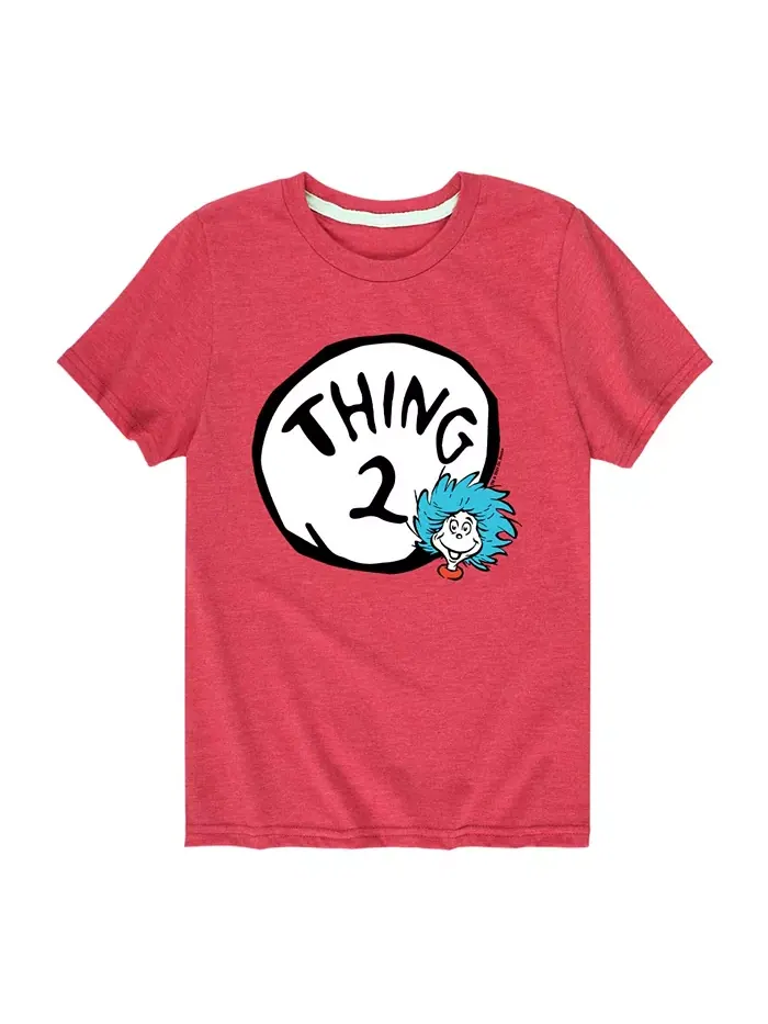 Футболка с принтом Thing 2 для мальчиков Dr. Seuss — изображение 1 из 3, красный