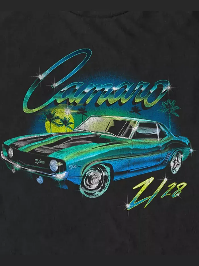 Мужская футболка с коротким рукавом Camaro Simple из мягкой ткани Fifth Sun — изображение 3 из 3, черный