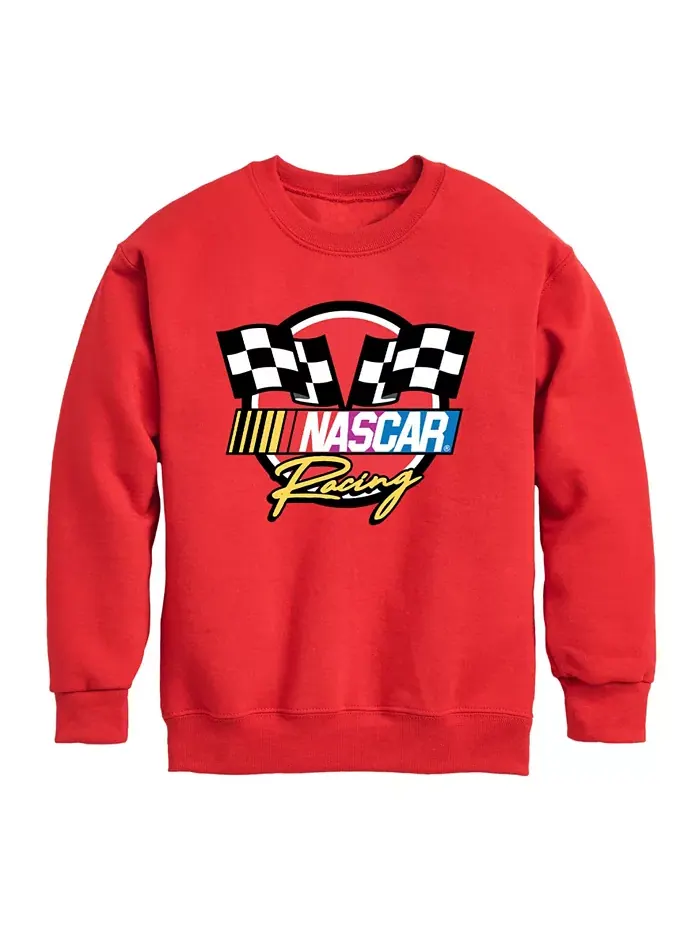 Флисовая толстовка с логотипом Racing для мальчиков старшего возраста NASCAR — красный