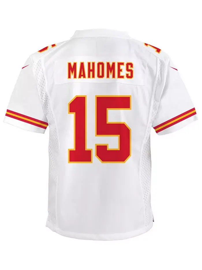 Игровая футболка Pat Mahomes Kansas City Chiefs, для старших мальчиков (8-20) Nike — изображение 3 из 4, красный