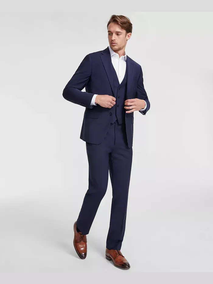 Мужской костюм-двойка Slim-Fit из шерсти с эластаном Calvin Klein