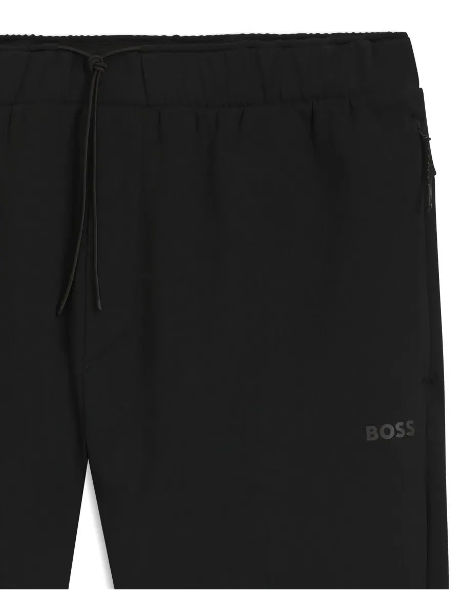 Мужские спортивные брюки прямого кроя со светоотражающими элементами Hugo Boss — изображение 4 из 6, черный
