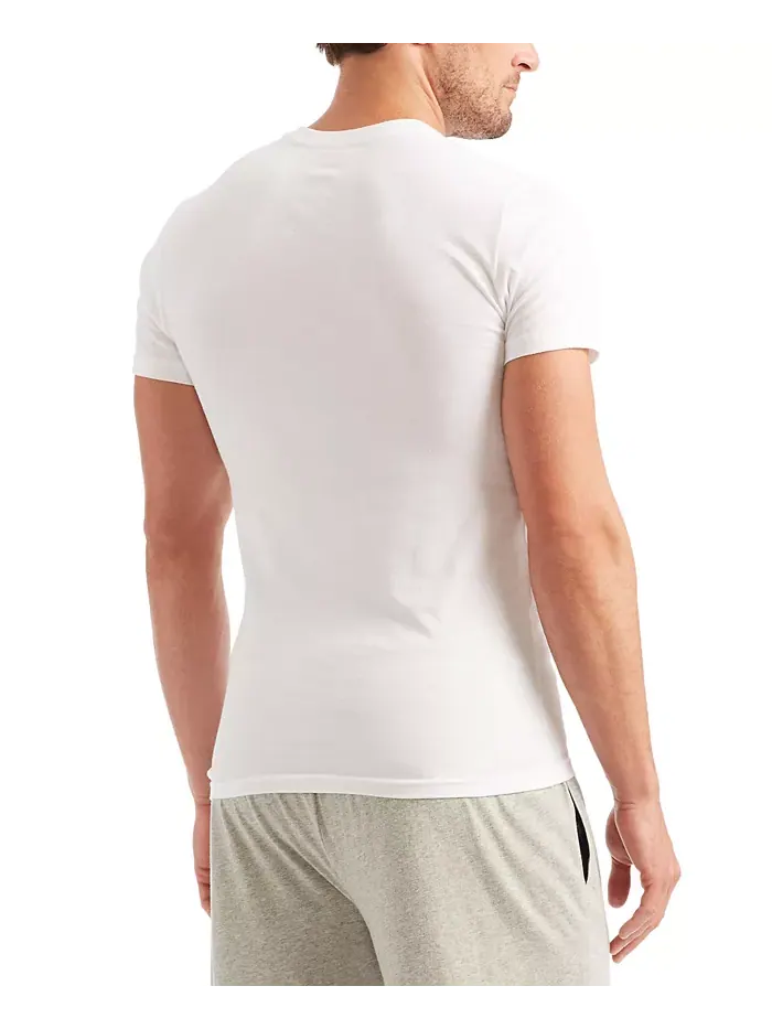Мужские классические V-образные футболки из хлопка, 5 штук, Slim Fit Polo Ralph Lauren — изображение 2 из 5, белый