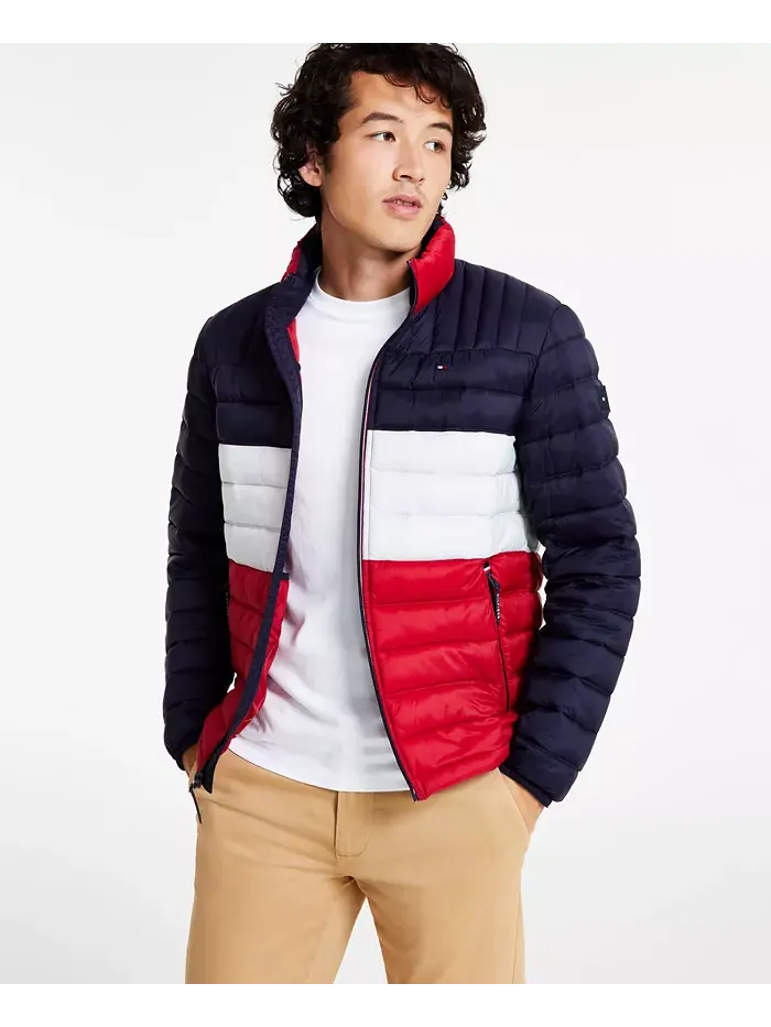 Мужская складная стеганая пуховая куртка Tommy Hilfiger
