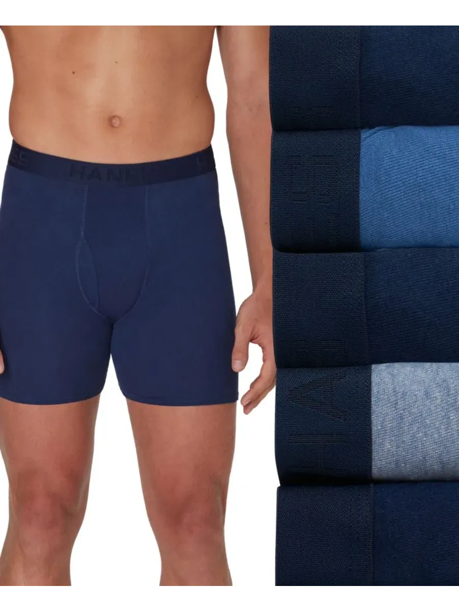 Мужские боксеры Ultimate Stretch-Fit, комплект из 5 штук Hanes — изображение 7 из 7, серый