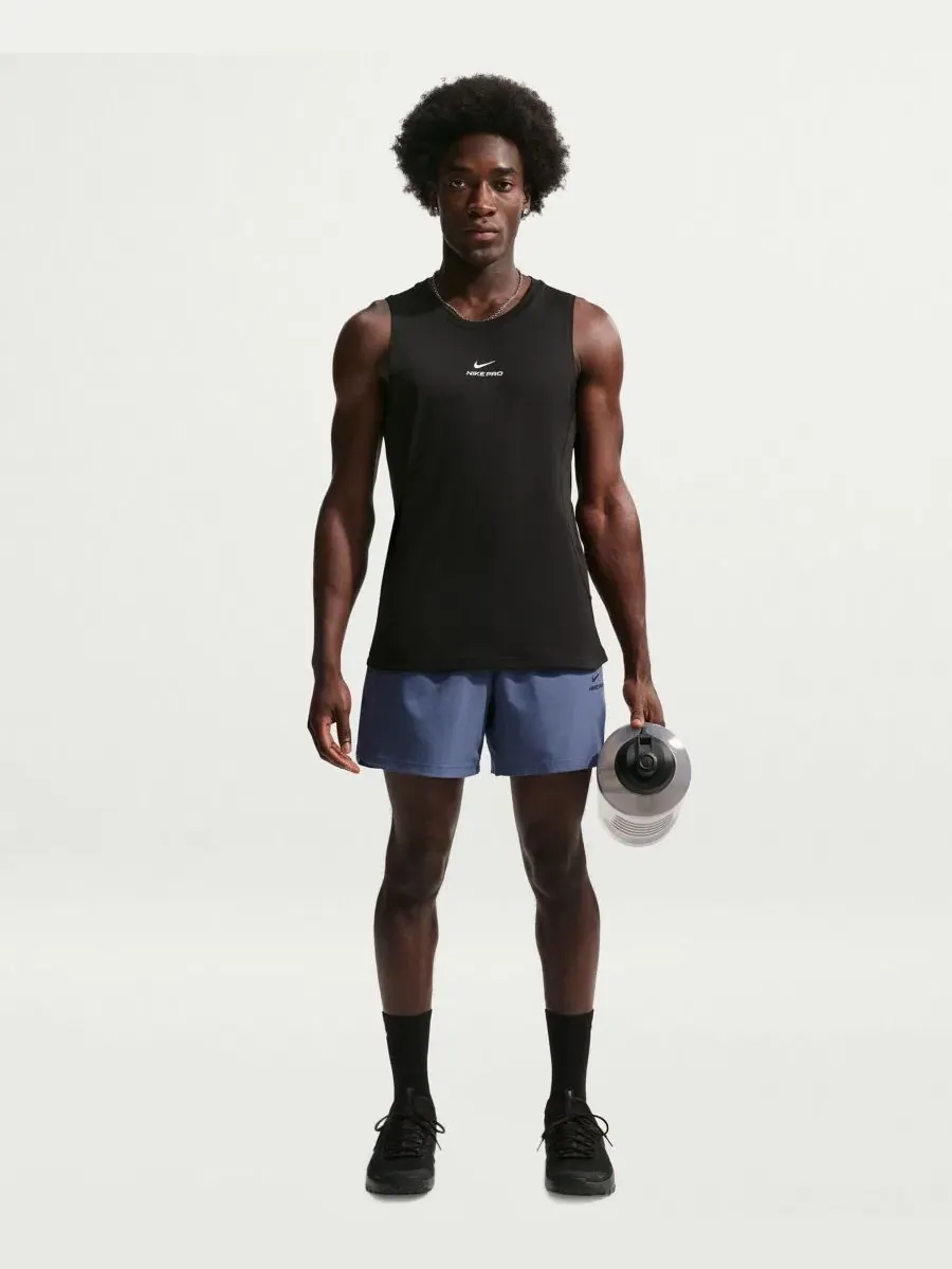 Тренировочная майка Pro Men's Dri-FIT Nike — изображение 1 из 5, черный/белый