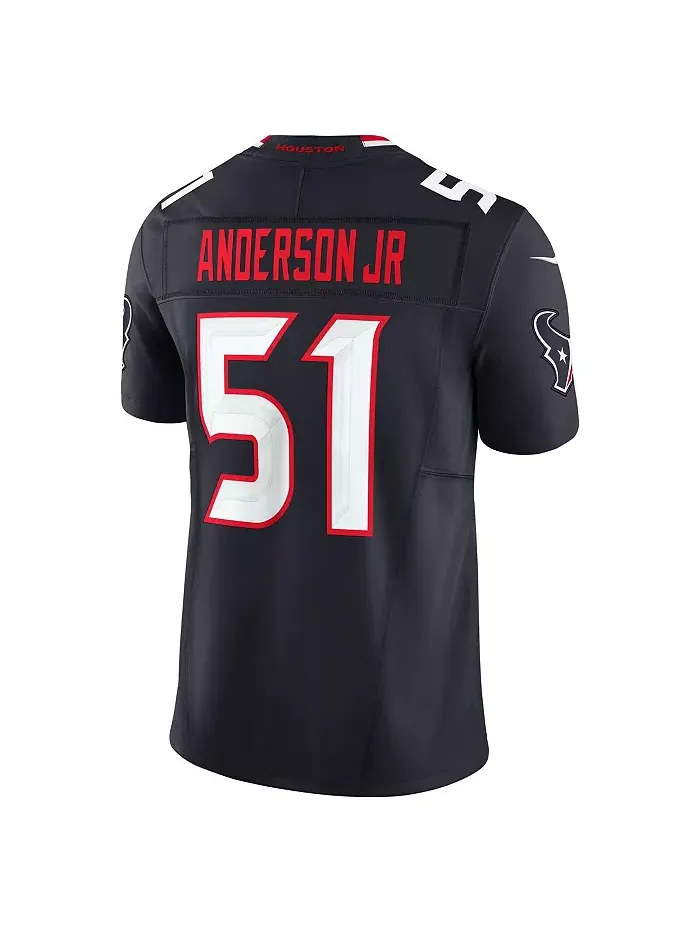 Футболка Houston Texans Vapor F.U.S.E. Limited для мужчин Nike Will Anderson Jr Fanatics — изображение 2 из 3, темно-синий