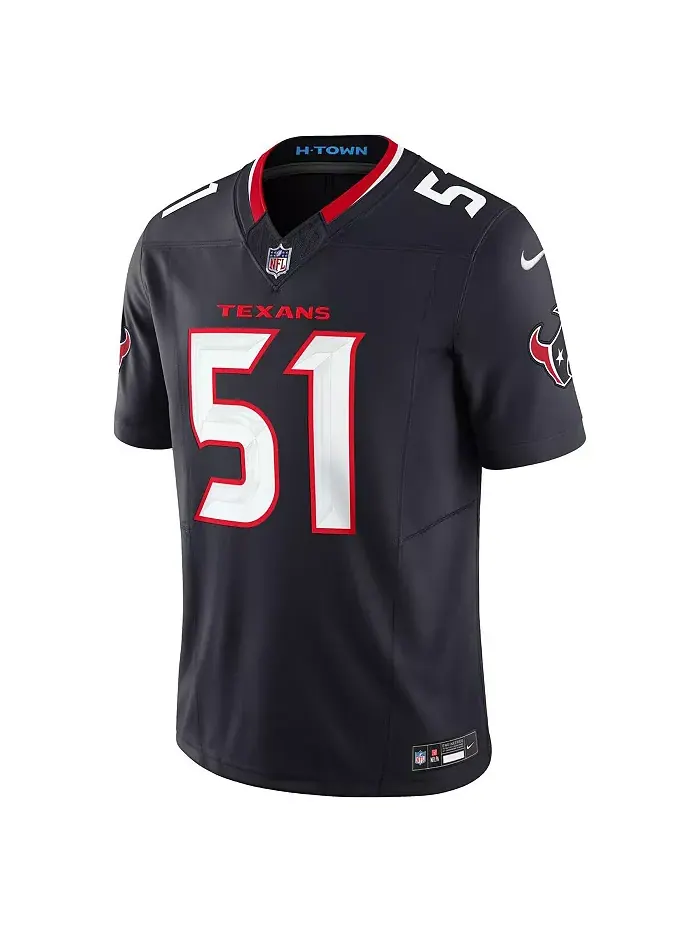 Футболка Houston Texans Vapor F.U.S.E. Limited для мужчин Nike Will Anderson Jr Fanatics — изображение 3 из 3, темно-синий