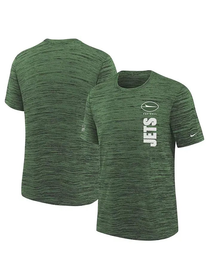 Футболка New York Jets Sideline Velocity Performance для подростков — изображение 1 из 3, зеленый