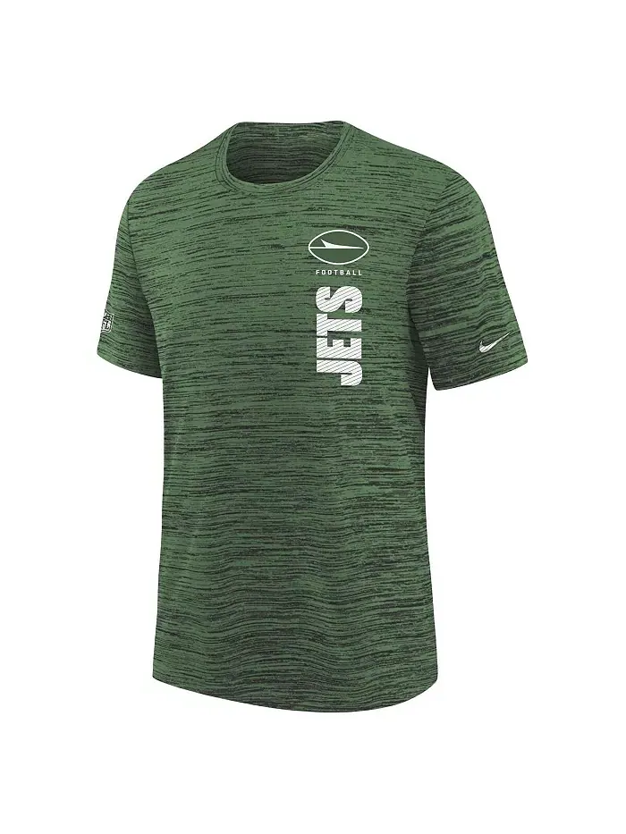 Футболка New York Jets Sideline Velocity Performance для подростков — изображение 2 из 3, зеленый