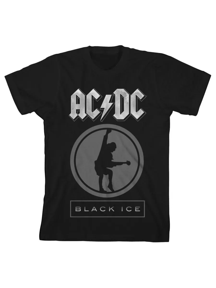 Детская футболка ACDC Black Ice с круглым вырезом и коротким рукавом, размер S AC/DC