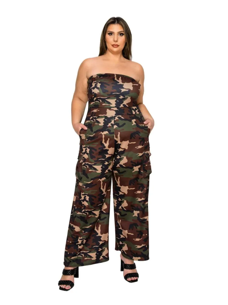 Женский комбинезон-карго Freya Camo больших размеров L I V D — изображение 1 из 3, камуфляж