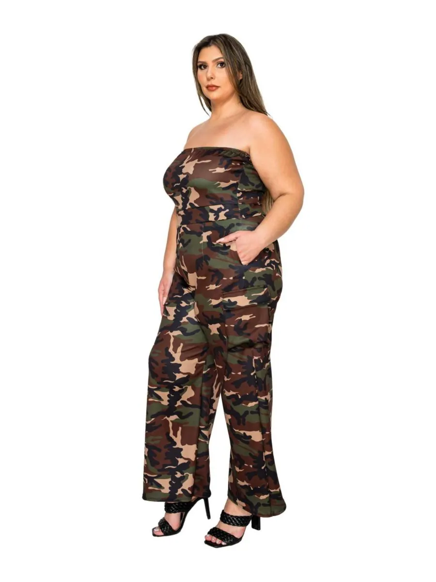 Женский комбинезон-карго Freya Camo больших размеров L I V D — изображение 2 из 3, камуфляж