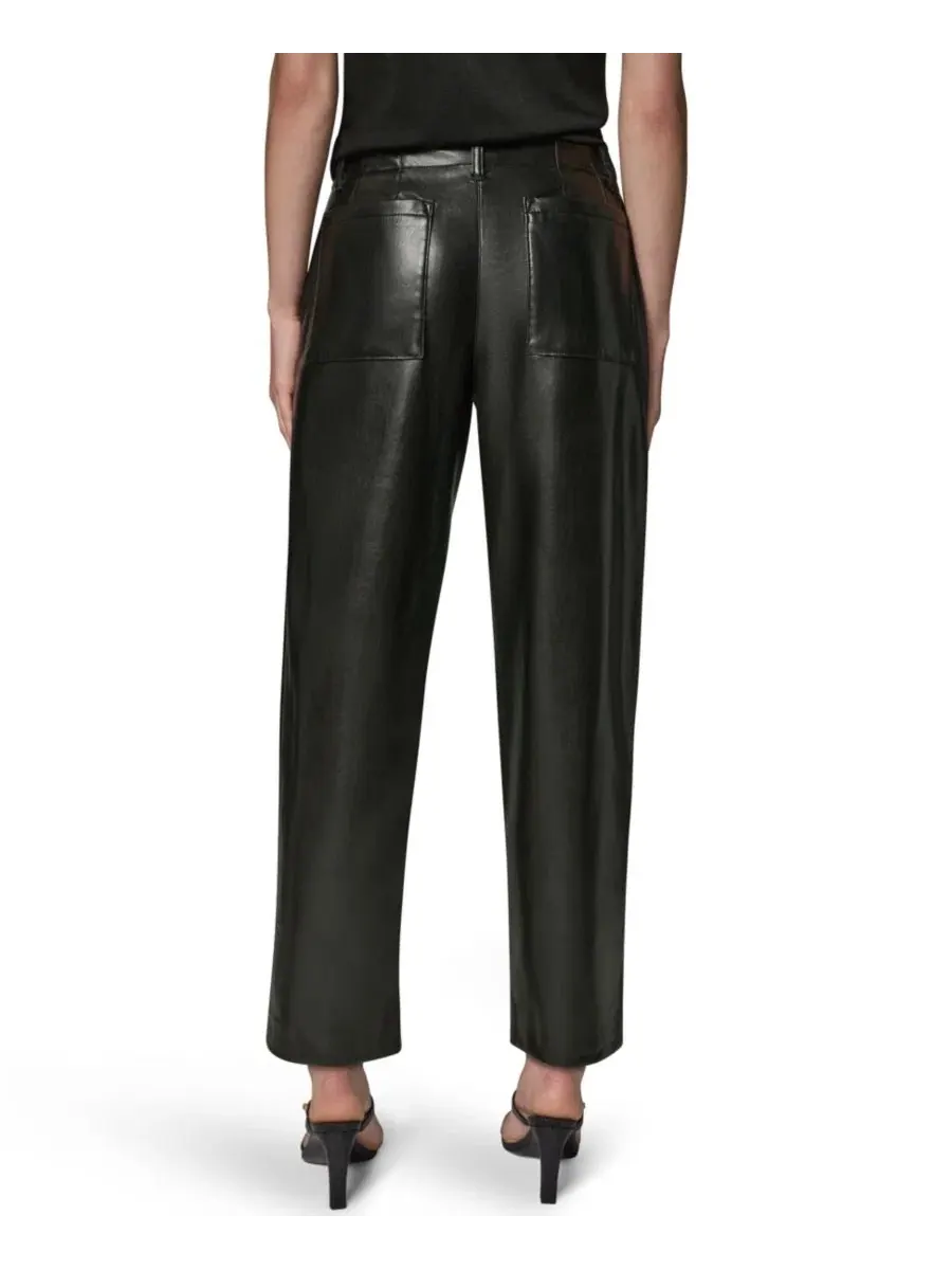 Брюки из полиуретана с карманами Patch Pockets Donna Karan New York — изображение 5 из 7, черный
