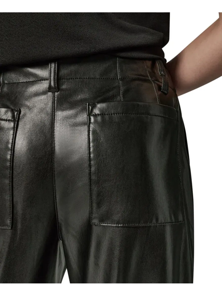 Брюки из полиуретана с карманами Patch Pockets Donna Karan New York — изображение 7 из 7, черный