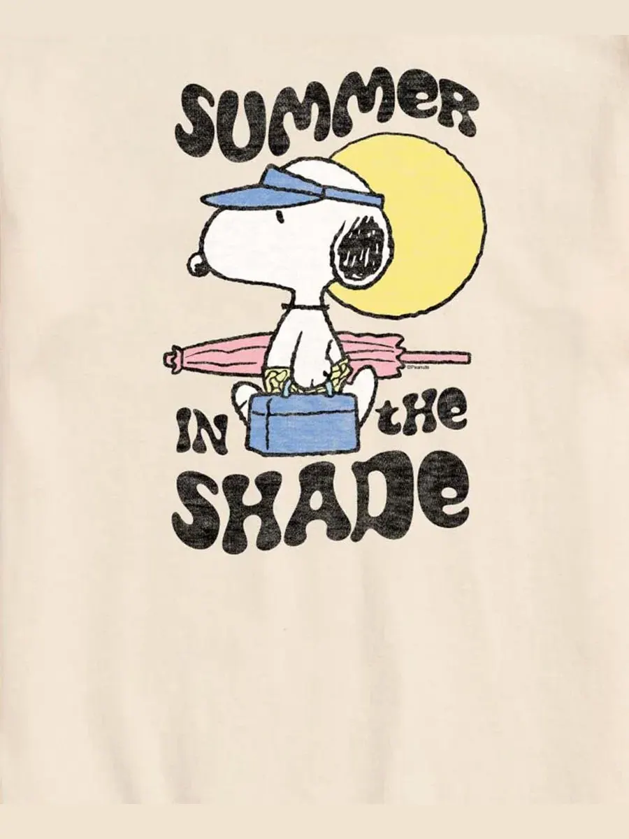 Футболка с принтом Peanuts Summer In The Shade AIRWAVES — изображение 3 из 3, бежевый