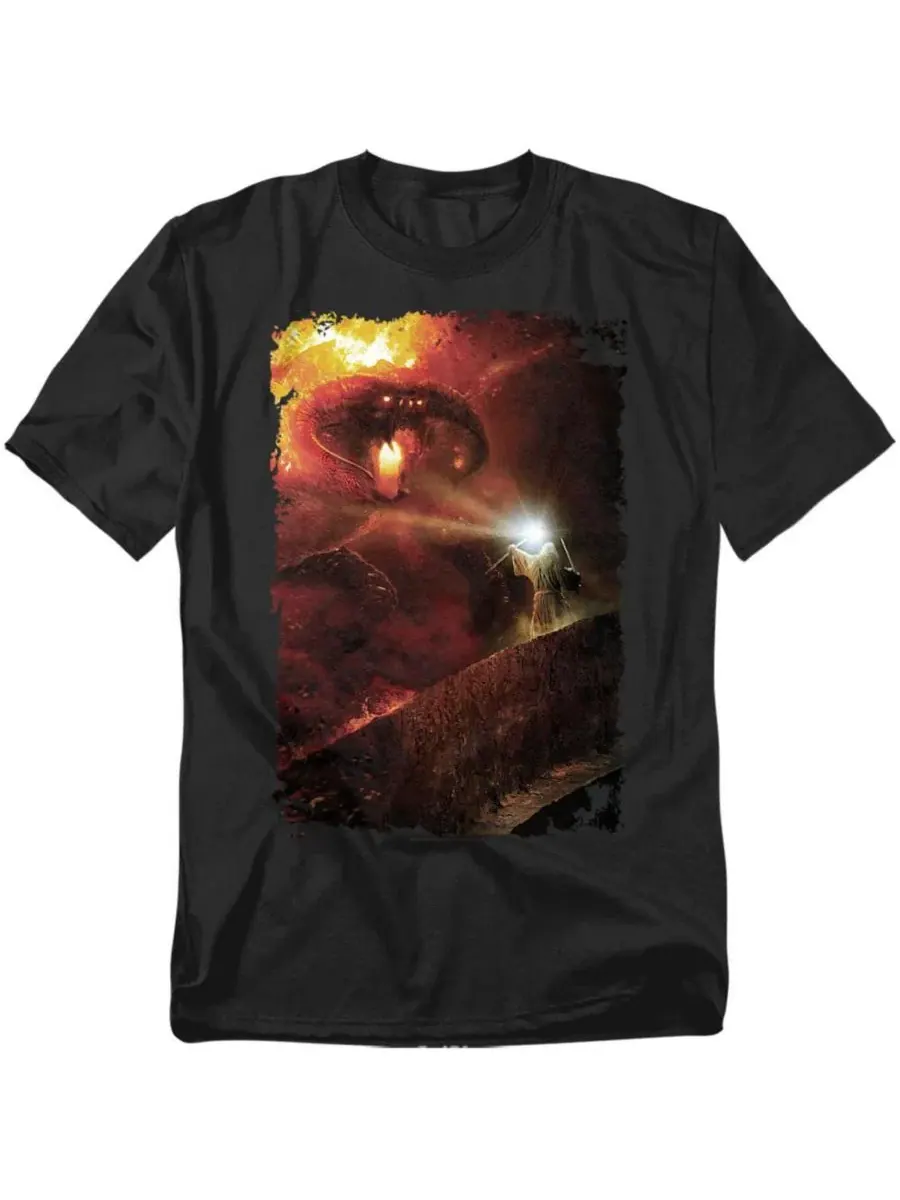 Футболка с принтом The Balrog You Shall Not Pass Lord Of The Rings — изображение 1 из 3, черный